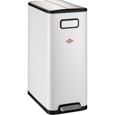 Dwukomorowy kosz na śmieci biały Big Double Master Wesco 2x20 Litrów 381511-01