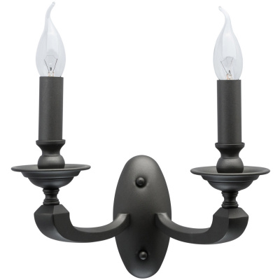 Dwuramienny, grafitowy kinkiet DelRey MW-LIGHT Neoclassic 700021102