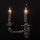 Dwuramienny, grafitowy kinkiet DelRey MW-LIGHT Neoclassic 700021102