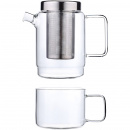 Dzbanek z zaparzaczem do herbaty, filiżanka Salerno Bredemeijer 165001