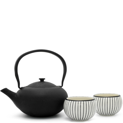 Dzbanek żeliwny z czarkami do herbaty 1 Litr Shanxi Bredemeijer 157002