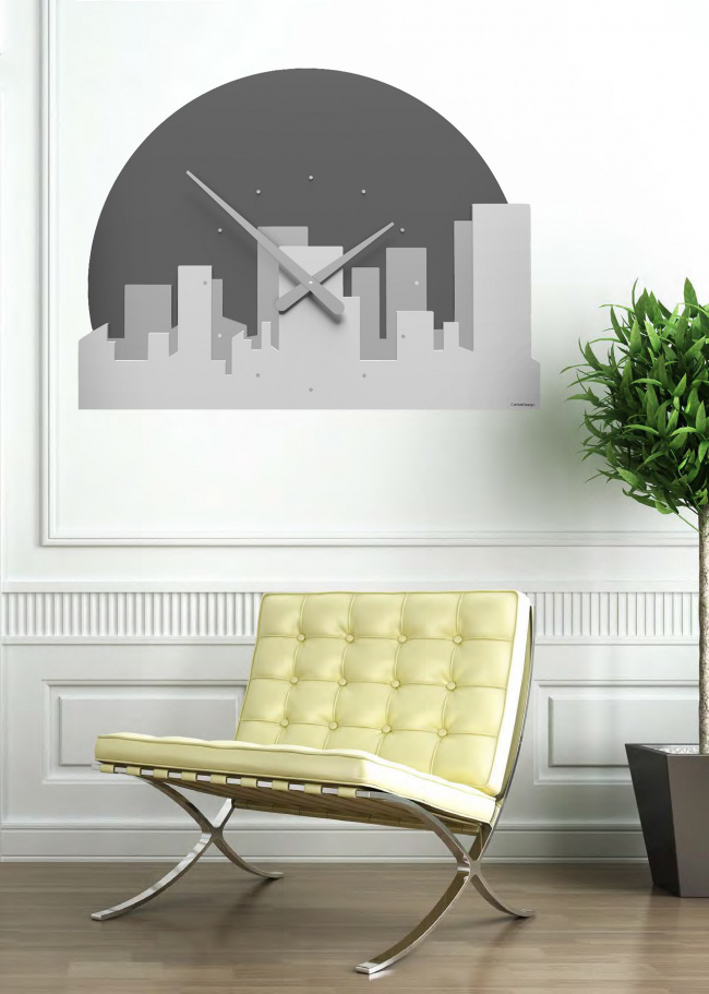 Ekskluzywny zegar ścienny skyline