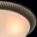 Elegancka lampa sufitowa - antyczny mosiądz, matowy klosz MW-LIGHT Classic 450015603