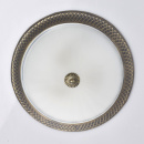 Elegancka lampa sufitowa - antyczny mosiądz, matowy klosz MW-LIGHT Classic 450015603