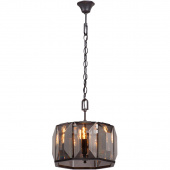 Elegancka lampa wisząca z dużymi, czarnymi kryształami Vitaluce VE5216-1/4