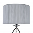 Elegancka lampka stołowa chromowana z białym abażurem Miraggio Maytoni Modern MOD602-TL-01-N
