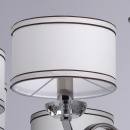 Elegancki 6-ramienny żyrandol, chrom z beżowymi kloszami z tkaniny Chiaro 386014806