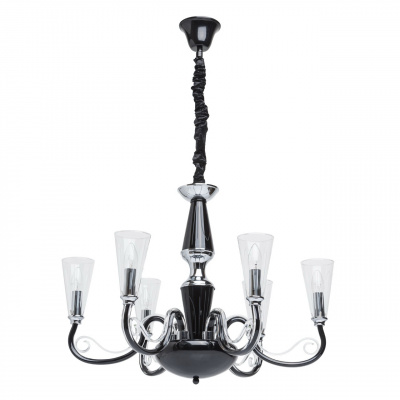 Elegancki czarny żyrandol do jadalni lub salonu 483010706