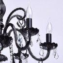 Elegancki czarny żyrandol z kryształami MW-LIGHT 313013306