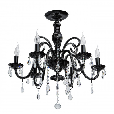 Elegancki czarny żyrandol z kryształami MW-LIGHT 313013306