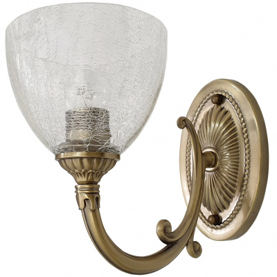 Elegancki pojedynczy kinkiet z ozdobnym szklanym kloszem MW-LIGHT 481021401