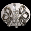 Eleganckie oświetlenie sufitowe LED z polerowanego chromu i kryształami 437012311