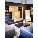 Eleganckie oświetlenie sufitowe LED z polerowanego chromu i kryształami 437012311