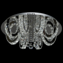 Eleganckie oświetlenie sufitowe LED z polerowanego chromu i kryształami 437012311