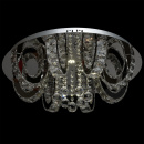 Eleganckie oświetlenie sufitowe LED z polerowanego chromu i kryształami 437012311