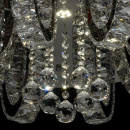 Eleganckie oświetlenie sufitowe LED z polerowanego chromu i kryształami 437012311