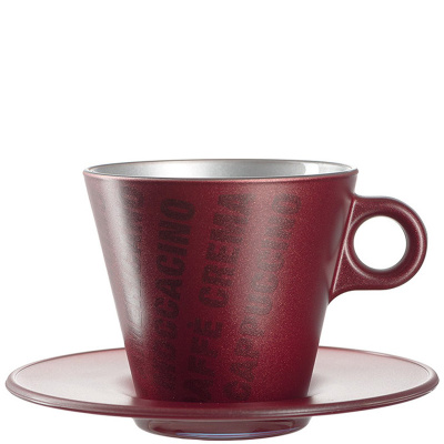 Filiżanka do Cappuccino Ooh Magico Leonardo bordowy metalik 063888