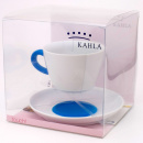 Filiżanka do cappuccino ze spodkiem Kahla Touch Five Senses niebieska 393623A24017