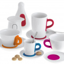 Filiżanka do cappuccino ze spodkiem Kahla Touch Five Senses niebieska 393623A24017