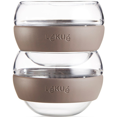 Filiżanki do herbaty z silikonową opaską Calm at Home Lekue 2 sztuki 0303020M08M019