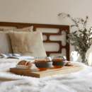 Filiżanki do herbaty z silikonową opaską Calm at Home Lekue 2 sztuki 0303020M08M019