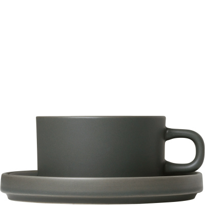 Filiżanki do herbaty ze spodkami Mio Blomus agave green, 2 zestawy B63910off