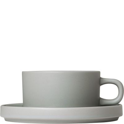 Filiżanki do herbaty ze spodkami Mio Blomus jasnoszary, 2 zestawy B63912off