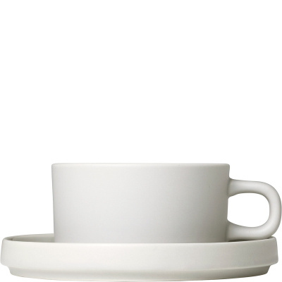 Filiżanki do herbaty ze spodkami Mio Blomus księżycowa biel, 2 zestawy B63908off