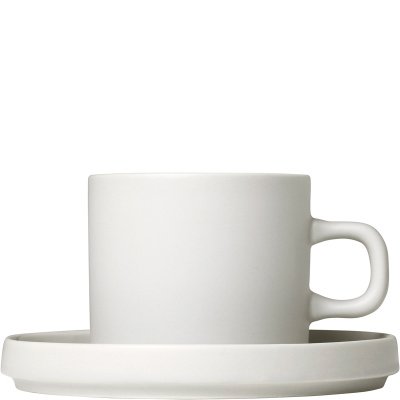 Filiżanki do kawy ze spodkami Mio Blomus księżycowa biel, 2 zestawy B63907off