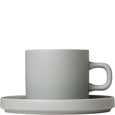 Filiżanki do kawy ze spodkami Mio Blomus szary, 2 zestawy B63911off