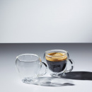 Filiżanki szklane do espresso z uchem 80 ml Kitchen Craft 2 sztuki KCLXDWESP2PC