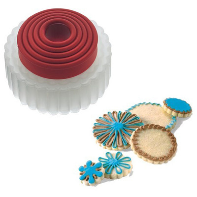 Foremki do ciastek okrągłe ząbkowane, 5szt. Cuisipro CU-74709405
