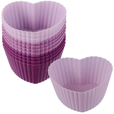 Foremki silikonowe w kształcie serca Lurch 12 sztuk LU-00085014