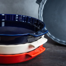 Forma do tarty ceramiczna, emaliowana 28 cm Peugeot Appolia ciemnoszara PG-60404