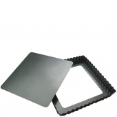 Forma kwadratowa do tarty z wyjmowanym dnem 23x23 cm de Buyer D-4709-23