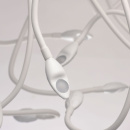 Futurystyczna lampa sufitowa LED silikonowe ramiona RegenBogen Megapolis 646011215