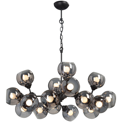 Futurystyczna lampa wisząca, 16 szklanych kul Vitaluce VE4484-1/16