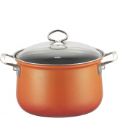 Garnek emaliowany ze stali nierdzewnej 1,5 Litra Riess Corall 16 cm R-0651-034