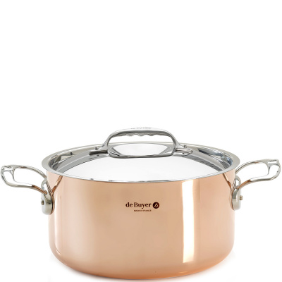 Garnek miedziany z pokrywką 5,4 Litra Prima Matera de Buyer D-6242-24