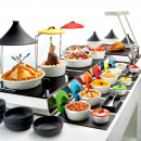 Garnek porcelanowy owalny Revol Revolution 32cm czerwona pokrywa 642323