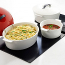 Garnek porcelanowy owalny Revol Revolution 32cm czerwona pokrywa 642323