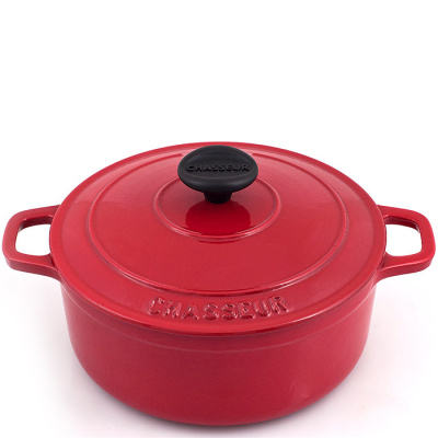 Garnek żeliwny emaliowany Chasseur Classic 2,3L 20cm wiśniowy 3720-03