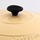 Garnek żeliwny emaliowany Chasseur Classic 3,8L 24cm waniliowy 3724-00