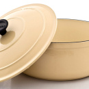 Garnek żeliwny emaliowany Chasseur Classic 3,8L 24cm waniliowy 3724-00