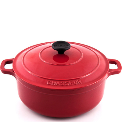 Garnek żeliwny emaliowany Chasseur Classic 3,8L 24cm wiśniowy 3724-03