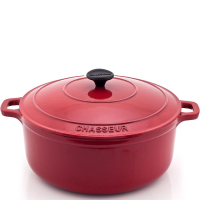 Garnek żeliwny emaliowany Chasseur Classic 6,3L 28cm wiśniowy 3728-03