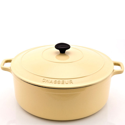 Garnek żeliwny emaliowany Chasseur Classic 8L 32cm waniliowy 3732-00