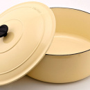 Garnek żeliwny emaliowany Chasseur Classic 8L 32cm waniliowy 3732-00