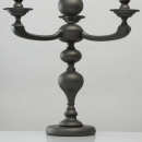 Grafitowa lampa stołowa w kształcie świecznika DelRey MW-LIGHT Neoclassic 700031403