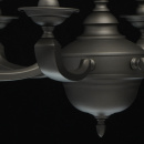 Grafitowy, sześcioramienny żyrandol DelRey MW-LIGHT Neoclassic 700011206